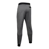 Pantalón de jogging Under Armour modelo Sportstyle Tricot, color gris oscuro jaspeado, con cintura elástica con cordón de ajuste, puños acanalados negros y bolsillos laterales con cierre.