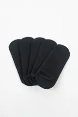 Pack de medias invisibles color negro, de corte bajo, ideales para usar con calzado deportivo o urbano.