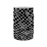 Cuello multifuncional Buff Original, con diseño a cuadros blancos y negros.