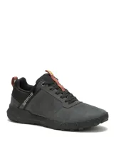Championes Caterpillar modelo Hex Ready Lo de color gris, con capellada de cuero tipo nubuck y malla de nylon, suela de goma duradera con gran tracción y detalles en tono marrón y negro.