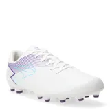 Championes de fútbol Topper Stingray III Mach 1 FG, color blanco con detalles en violeta y celeste.