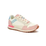 Zapatillas Caterpillar modelo Ventura para mujer, color rosa, blanco y celeste, con cordones y suela de goma.
