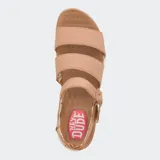 Sandalias negras con plataforma, correas ajustables con hebilla y plantilla de EVA moldeada.