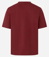 Remera básica de algodón color marrón, de corte recto, cuello redondo y manga corta.