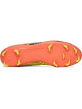 Championes de fútbol Under Armour Shadow Select 4 FG, color naranja con detalles en negro y amarillo.