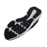 Championes de running Under Armour Charged Assert 10, color negro con logo blanco y suela blanca con tecnología Charged Cushioning.