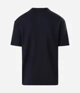 Remera masculina de corte relajado, color verde militar, con cuello redondo y mangas cortas, confeccionada en tejido de algodón con textura de mini waffle.