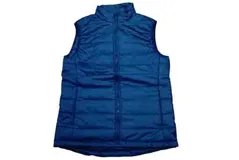 Chaleco acolchado Topper, color azul marino, con cierre frontal completo y cuello alto.
