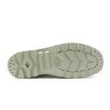 Botas de caña alta color verde oliva, con cordones y suela de goma.