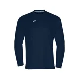Remera deportiva de manga larga color azul marino, con logo Joma estampado en blanco en el pecho.