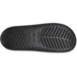 Sandalias Crocs Classic color negro, con agujeros en la parte superior y suela texturizada.