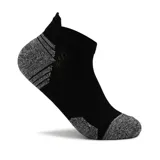 Medias de corte bajo color blanco con puntera y talón en gris jaspeado.