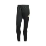 Pantalón de fútbol Adidas Tiro 23 Club para hombre, color negro con detalles en amarillo flúor. Corte ajustado y tejido transpirable AEROREADY. Cuenta con cierre en los puños.