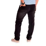 Pantalón de jean negro con calce slim, confeccionado en algodón y poliéster con spandex. Diseño de cinco bolsillos y logo CAT en la parte trasera.