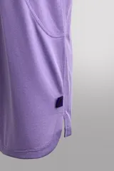 Camiseta de entrenamiento regular fit de Zara Athleticz, color lila, confeccionada en tejido técnico fluido y ligero con cuello redondo y manga corta ranglán.