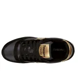 Championes Saucony Jazz Original, color negro con detalles dorados, confeccionados en gamuza y malla.