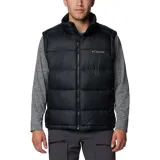 Chaleco Columbia Pike Lake II color negro, con diseño acolchado, cuello alto, cierre frontal con cremallera y bolsillos laterales con cierre. Cuenta con tecnología Omni-Heat y logo de la marca bordado en el pecho.