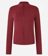 Campera deportiva Get Over de cuello alto, con cierre frontal por cremallera y bolsillos laterales. Confeccionada en tejido técnico de poliamida y elastano, ideal para actividades físicas.