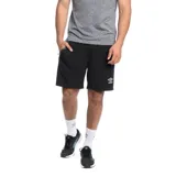 Short deportivo Umbro color negro, con logo de la marca estampado en blanco en la pierna izquierda y bolsillos laterales con cierre.