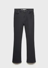 Jeans Sienna de tiro medio y diseño bootcut con efecto encerado, corte crop y estilo de cinco bolsillos.