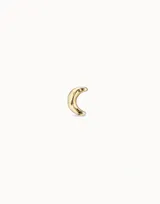 Aro piercing de plata con forma de luna.