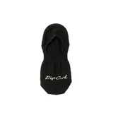 Medias invisibles negras de Rip Curl con logo bordado en blanco.