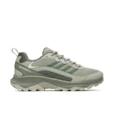 Calzado de trekking Merrell Speed Strike 2 para hombre, color verde militar con detalles en tonos más oscuros y suela dentada.