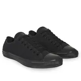 Zapatillas Converse Chuck Taylor All Star Ox de lona negra con suela de goma a tono.