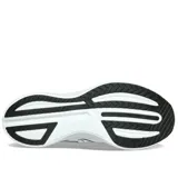 Championes de running Saucony Endorphin Speed 3, color blanco con detalles en negro y gris.
