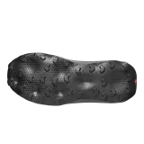 Championes de trail running Salomon modelo Ultra Glide 4, color negro con suela gris con diseño de panal, capellada de malla transpirable y entresuela amortiguada.