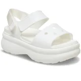 Sandalias Crocs modelo Soho, color marrón, con plataforma alta, plantilla LiteRide™, parte superior de TPU con orificios para dijes Jibbitz y tiras ajustables.
