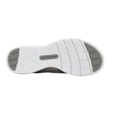 Championes New Balance WL415GM de dama, color gris con detalles en blanco, ideales para running.