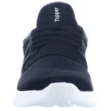 Championes urbanos Topper modelo Mamba, color negro con suela blanca. Presentan un diseño de tejido transpirable con refuerzos laterales sintéticos y cierre con cordones.