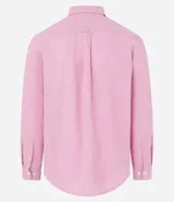 Camisa de manga larga Marfinno con cuello camisero y abotonadura frontal, confeccionada en tejido plano de lino y algodón.