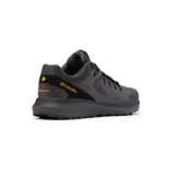 Championes Columbia modelo Trailstorm WTRPF, color negro con detalles en amarillo. Diseño técnico de trail running con malla transpirable, refuerzos sintéticos y suela de alto agarre.