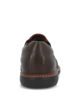 Zapato de cuero Hush Puppies modelo Oregon, color marrón con suela de goma EVA y diseño slip-on.