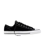 Championes Converse CTAS PRO OX de gamuza negra con suela de goma blanca.