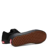 Championes Vans modelo Old Skool, color negro, con diseño clásico de lona y cuero, suela de goma tipo waffle y cierre con cordones.