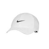 Gorra Nike Dri-FIT Club blanca con logo negro bordado en el lateral.