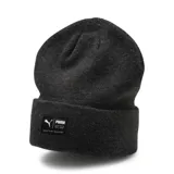 Gorro de lana Puma Archive Heather color gris oscuro, con logo de la marca bordado en el frente.