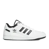 Championes Adidas Forum Low CL blancos con detalles en negro, incluyendo las tres tiras laterales y el logo en el talón.