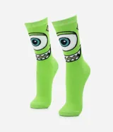 Medias de caña larga color verde con estampado de Mike Wazowski de Monsters Inc.