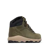 Botas de trekking Columbia modelo Newton Wander, de color verde militar con suela marrón claro y detalles en negro. Confeccionadas en gamuza impermeable con cordones bicolor y suela de alta tracción.