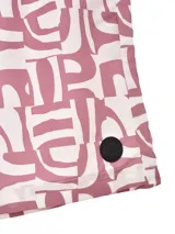 Short de baño azul con estampado de motivos marinos en celeste.