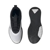 Championes de básquet Adidas Own The Game 3, color blanco con detalles en negro.