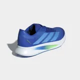 Championes de running Adidas Duramo SL 2, color azul con detalles en celeste y suela blanca con acento verde. Confeccionados en malla transpirable y material sintético, cuentan con amortiguación LIGHTMOTION y suela Adiwear de alta resistencia.