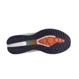 Championes de running 361º con tecnología Morphit, de color beige con detalles en violeta, cian y naranja. Presentan una suela con amortiguación y diseño ergonómico para mayor estabilidad.