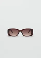 Lentes de sol Nimes con armazón rectangular de policarbonato color marrón carey y cristales degradados.