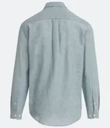 Camisa de manga larga Marfinno con cuello camisero y cierre frontal de botones. Confeccionada en tejido plano de lino y algodón.