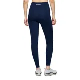 Calza deportiva de tiro alto en color azul marino, con bolsillos laterales integrados y costuras reforzadas.